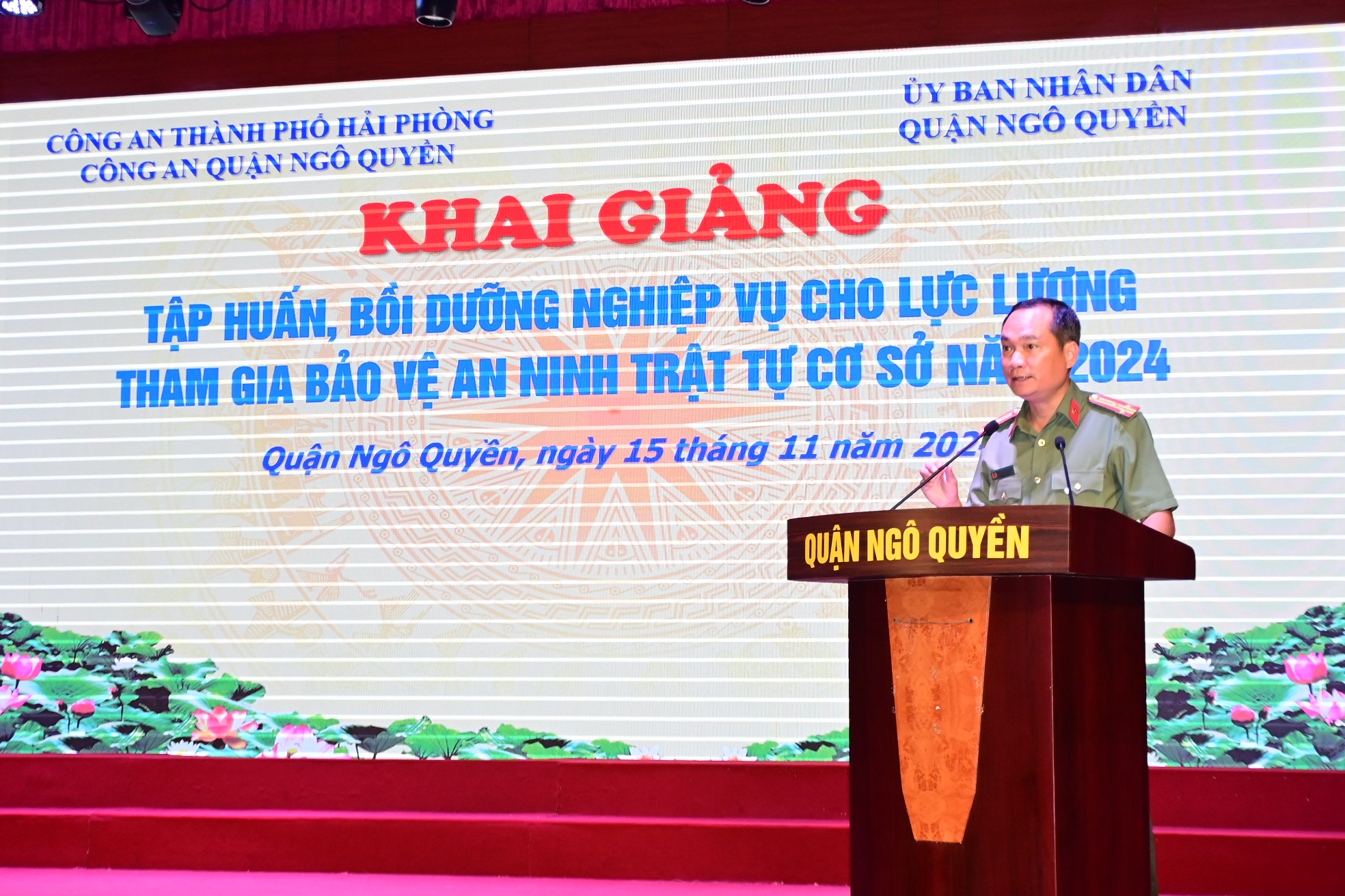 Huấn luyện, bồi dưỡng nghiệp vụ cho lực lượng tham gia bảo vệ An ninh trật tự ở cơ sở địa bàn quận Ngô Quyền